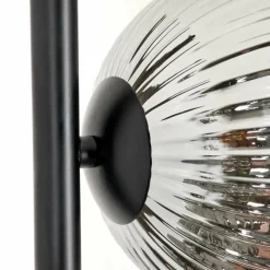 hofstein Lampadaire - Verre 15 cm Remaisnil Noir, 3 lumières