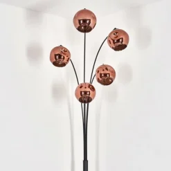 hofstein Lampadaire - Verre 15 cm Ripoll Cuivré, 5 lumières