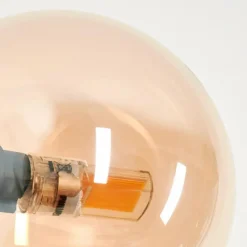 hofstein Lampadaire - Verre Remaisnil Noir, 6 lumières