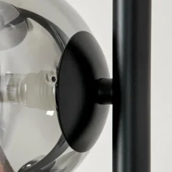 hofstein Lampadaire - Verre Remaisnil Noir, 6 lumières