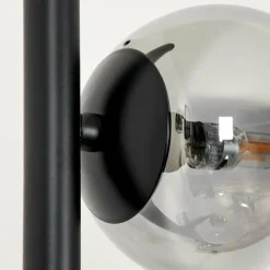 hofstein Lampadaire - Verre Remaisnil Noir, 6 lumières