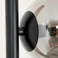 hofstein Lampadaire - Verre Remaisnil Noir, 6 lumières