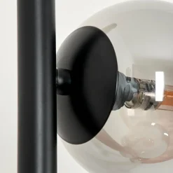 Suspension Verre Fumé-hofstein Lampadaire - Verre Remaisnil Noir, 6 lumières