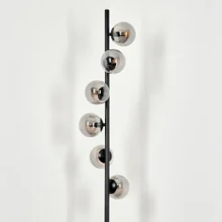 Suspension Verre Fumé-hofstein Lampadaire - Verre Remaisnil Noir, 6 lumières