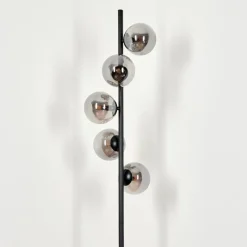 Suspension Verre Fumé-hofstein Lampadaire - Verre Remaisnil Noir, 5 lumières