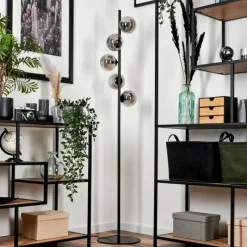 Suspension Verre Fumé-hofstein Lampadaire - Verre Remaisnil Noir, 5 lumières