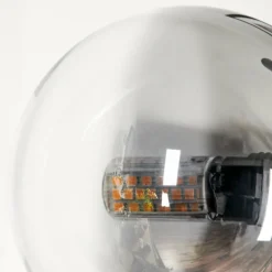 hofstein Lampadaire - Verre Remaisnil Noir, 3 lumières