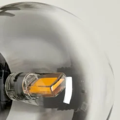 hofstein Lampadaire - Verre Remaisnil Clair, Fumé, 5 lumières