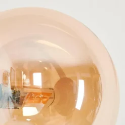 hofstein Lampadaire - Verre Remaisnil Ambre, 5 lumières