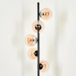 hofstein Lampadaire - Verre Remaisnil Ambre, 5 lumières