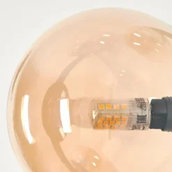 hofstein Lampadaire - Verre Remaisnil Ambre, 6 lumières