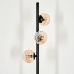 hofstein Lampadaire - Verre Remaisnil Ambre, 3 lumières