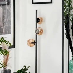 hofstein Lampadaire - Verre Remaisnil Ambre, 3 lumières