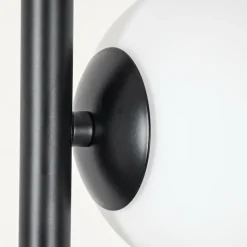 hofstein Lampadaire - Verre Remaisnil Blanc, 5 lumières