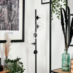 hofstein Lampadaire - Verre Remaisnil Clair, 5 lumières