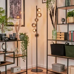 hofstein Lampadaire - Verre Remaisnil Fumé, 6 lumières