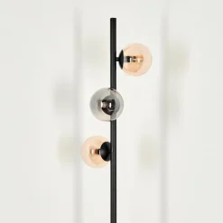 hofstein Lampadaire - Verre Remaisnil Ambre, Fumé, 3 lumières