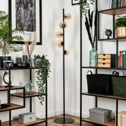 hofstein Lampadaire - Verre Remaisnil Ambre, 5 lumières