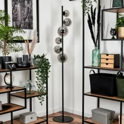 hofstein Lampadaire - Verre Remaisnil Fumé, 6 lumières