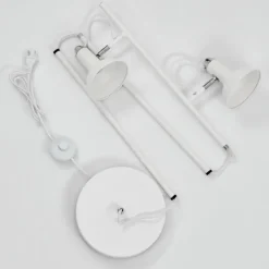 hofstein Lampadaire Vouzy Blanc, 2 lumières