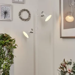 hofstein Lampadaire Vouzy Blanc, 2 lumières