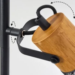 hofstein Lampadaire Agrons Noir, 3 lumières