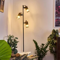 hofstein Lampadaire Agrons Noir, 3 lumières