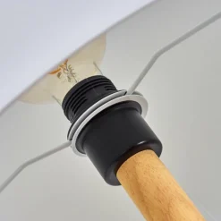 Lampes En Tissu-hofstein Lampadaire Akrema Écru, Noir, 1 lumière