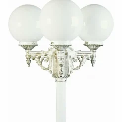 Luminaires Rustiques-Luminaires Albert Leuchten Lampadaire Albert 2050 Or, Blanc, 3 lumières