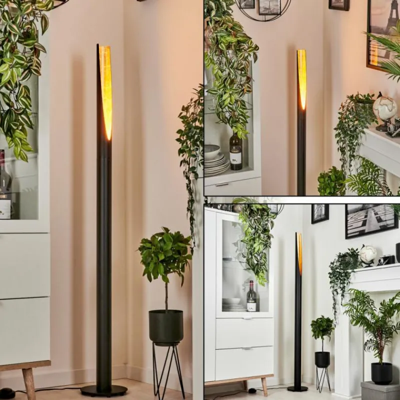 Lampes Dorées-hofstein Lampadaire Aleman LED Or, Noir, 1 lumière