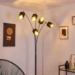 hofstein Lampadaire Alsen Noir, 5 lumières