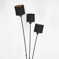 Lampes En Tissu-hofstein Lampadaire Alsen Noir, 3 lumières