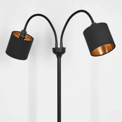 Lampes En Tissu-hofstein Lampadaire Alsen Noir, 2 lumières