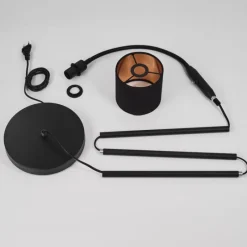 Lampes En Tissu-hofstein Lampadaire Alsen Noir, 1 lumière