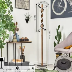 hofstein Lampadaire Alvarim LED Écru, Noir, 1 lumière