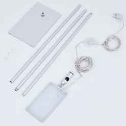 hofstein Lampadaire Anneau LED Argenté, 1 lumière