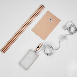 hofstein Lampadaire Anneau LED Cuivre, 1 lumière* Éclairage Led