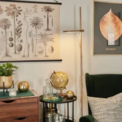 hofstein Lampadaire Anneau LED Cuivre, 1 lumière* Éclairage Led