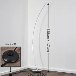 hofstein Lampadaire Antares LED Chrome, 1 lumière