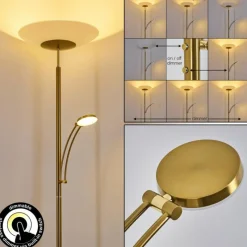 Luminaires Rustiques-hofstein Lampadaire Argostoli LED Laiton, 2 lumières