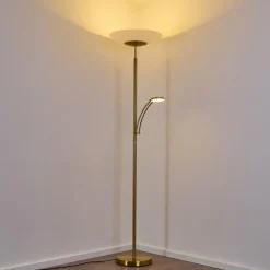 Luminaires Rustiques-hofstein Lampadaire Argostoli LED Laiton, 2 lumières