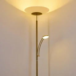 Luminaires Rustiques-hofstein Lampadaire Argostoli LED Laiton, 2 lumières