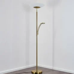 Luminaires Rustiques-hofstein Lampadaire Argostoli LED Laiton, 2 lumières