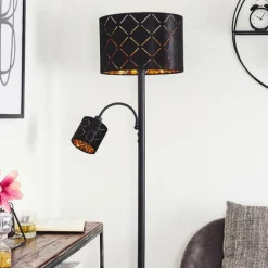 Lampes En Tissu-hofstein Lampadaire Arnoya Noir, 2 lumières