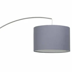 Lampes En Tissu-Luminaires Brilliant Lampadaire arqué Brilliant Clarie Gris, 1 lumière