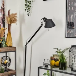 Lampes Industrielles-Luminaires Artemide Lampadaire Artemide TOLOMEO Chrome, Noir, 1 lumière