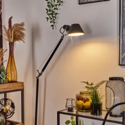 Lampes Industrielles-Luminaires Artemide Lampadaire Artemide TOLOMEO Chrome, Noir, 1 lumière