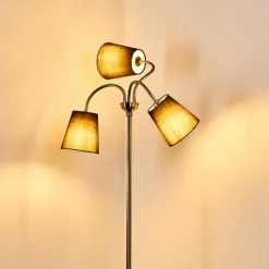 Lampes En Tissu-hofstein Lampadaire Ascona Nickel mat, 3 lumières