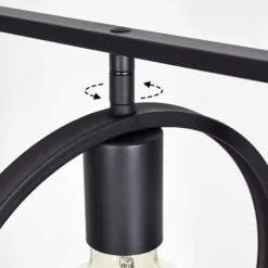 Lampes Industrielles-hofstein Lampadaire Assiniboia Noir, 3 lumières