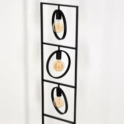 Lampes Industrielles-hofstein Lampadaire Assiniboia Noir, 3 lumières